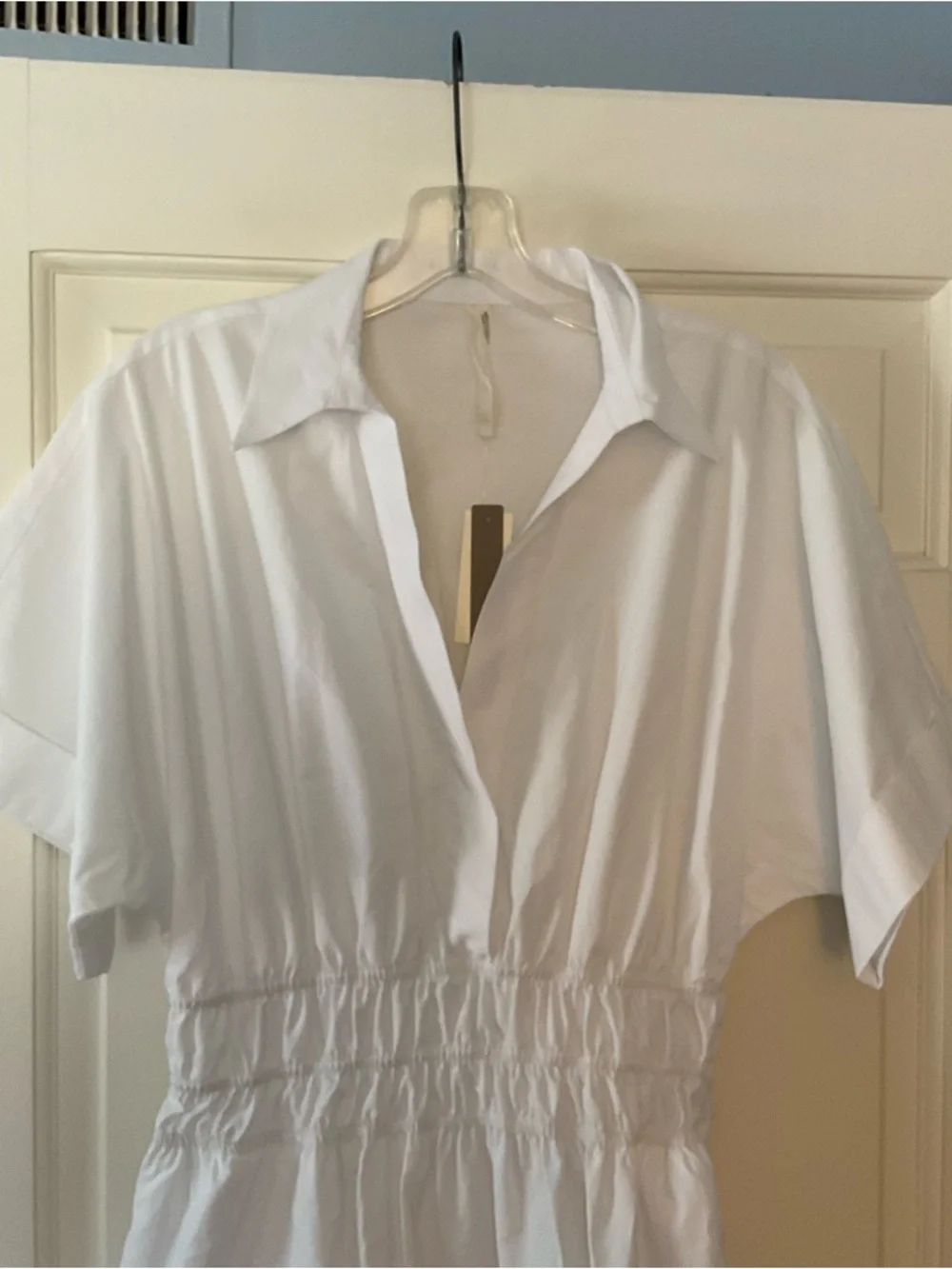 Anthropologie The Somerset Maxi Dress White S NWT Tiered Smocked Boho Ethereal - Picture 5 of 11